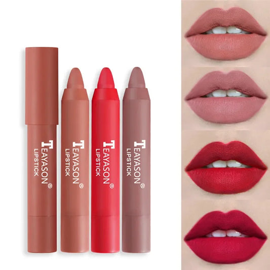 12 Colors Matte Lipsticks Waterproof Easy To Wear Gift - LIPOXI