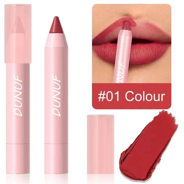18 Color Matte Lipstick Pen Waterproof Lip Liner Pencil - LIPOXI