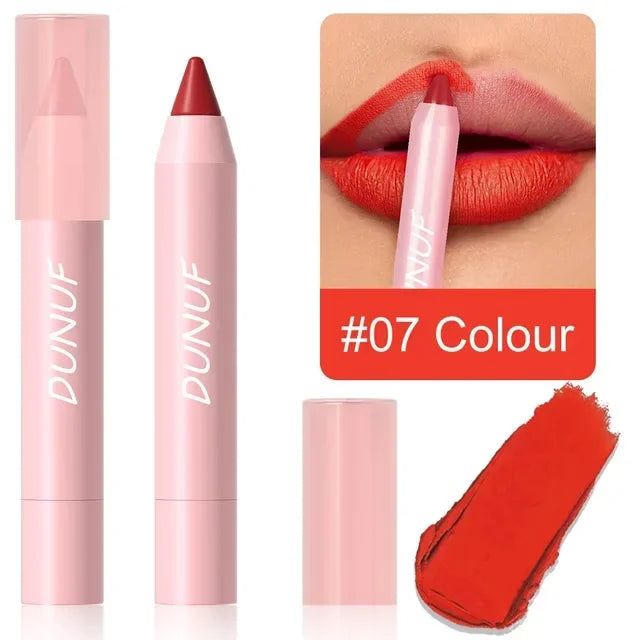 18 Color Matte Lipstick Pen Waterproof Lip Liner Pencil - LIPOXI