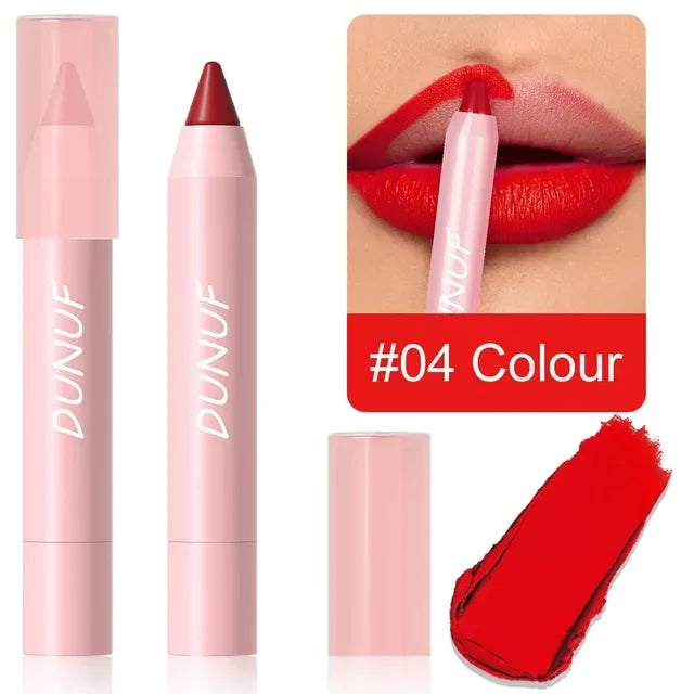 18 Color Matte Lipstick Pen Waterproof Lip Liner Pencil - LIPOXI