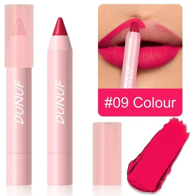 18 Color Matte Lipstick Pen Waterproof Lip Liner Pencil - LIPOXI