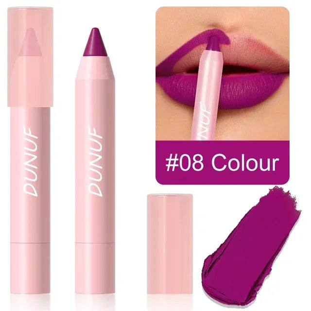 18 Color Matte Lipstick Pen Waterproof Lip Liner Pencil - LIPOXI