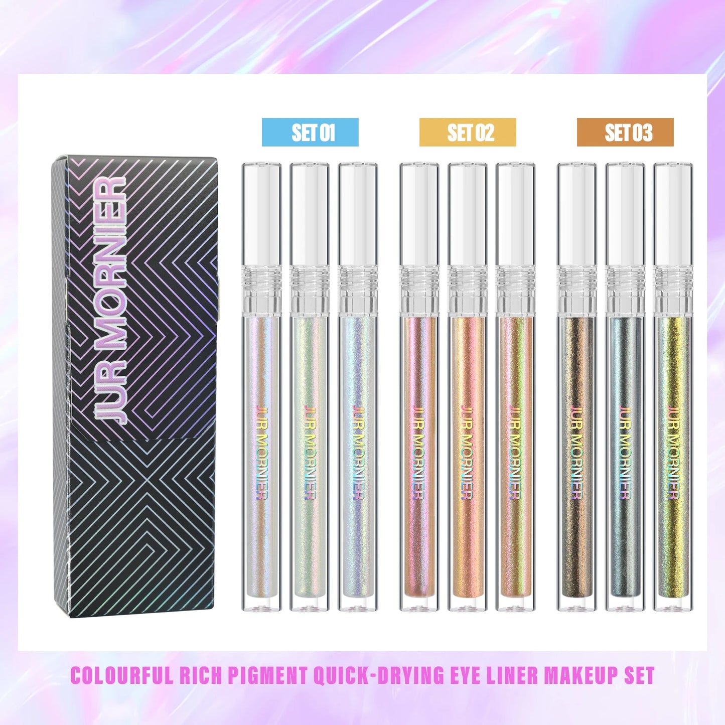 3-Piece High-Pigment Liquid Eyeshadow Set - LIPOXI
