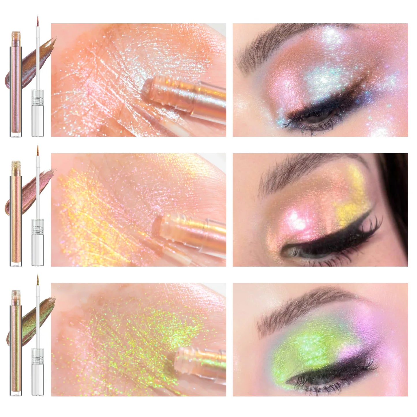 3-Piece High-Pigment Liquid Eyeshadow Set - LIPOXI