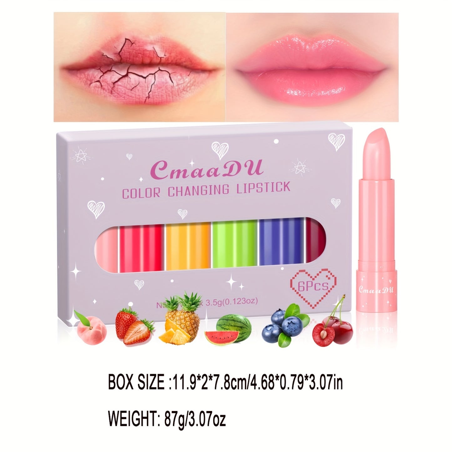 6 Pcs Color-Changing Lip Balm Set - LIPOXI