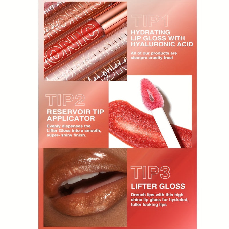 Hyaluronic Acid Glitter Lip Gloss Set - LIPOXI