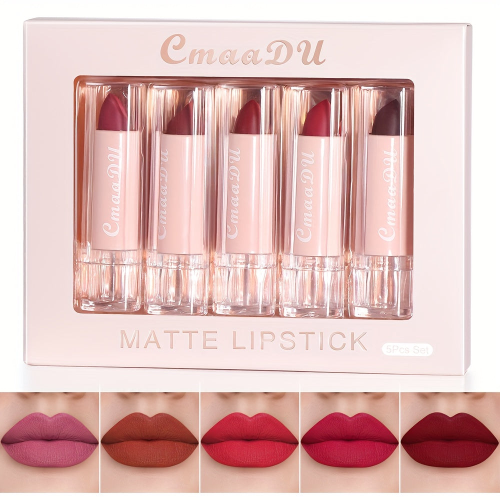 Lip Luxe: 5-Piece Matte Lipstick Set - LIPOXI