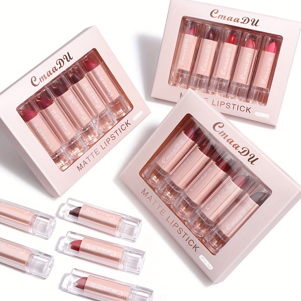 Lip Luxe: 5-Piece Matte Lipstick Set - LIPOXI