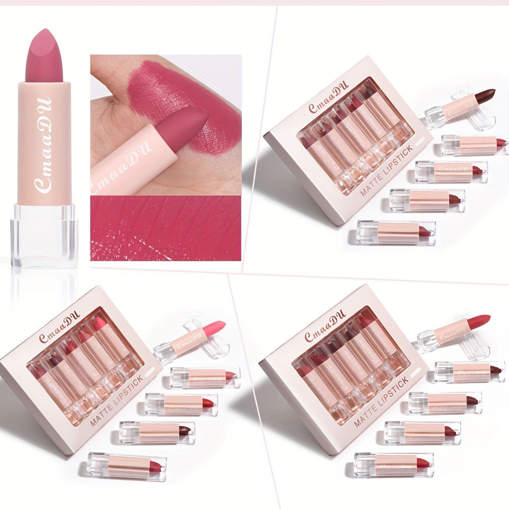 Lip Luxe: 5-Piece Matte Lipstick Set - LIPOXI