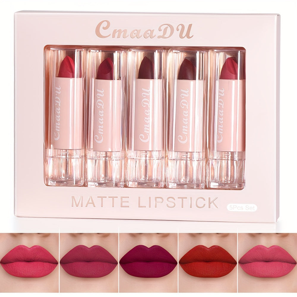 Lip Luxe: 5-Piece Matte Lipstick Set - LIPOXI