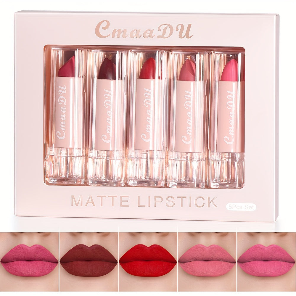 Lip Luxe: 5-Piece Matte Lipstick Set - LIPOXI