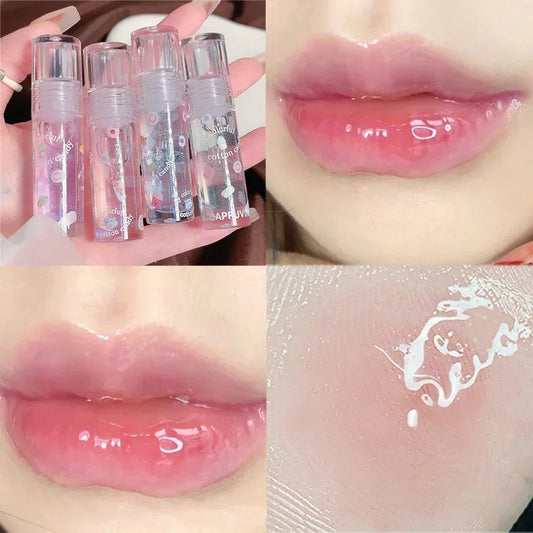 Mirror Water Glitter Lip Gloss Hydrating Plump Lipstick - LIPOXI