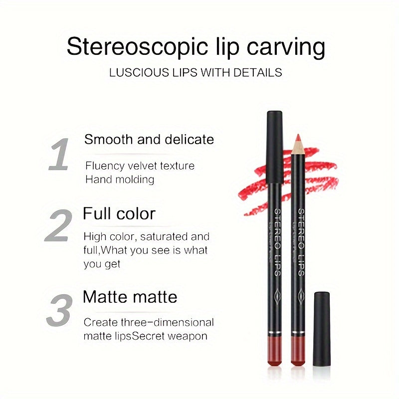 Ultimate Lip Liner Collection: 12 Vibrant Shades - LIPOXI