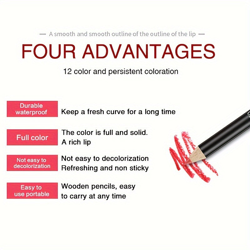 Ultimate Lip Liner Collection: 12 Vibrant Shades - LIPOXI