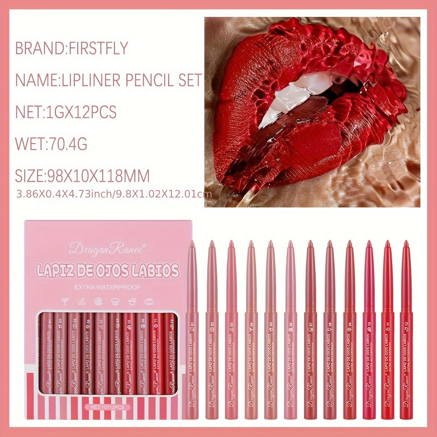 Vibrant Velvet Lip Liner Set - LIPOXI