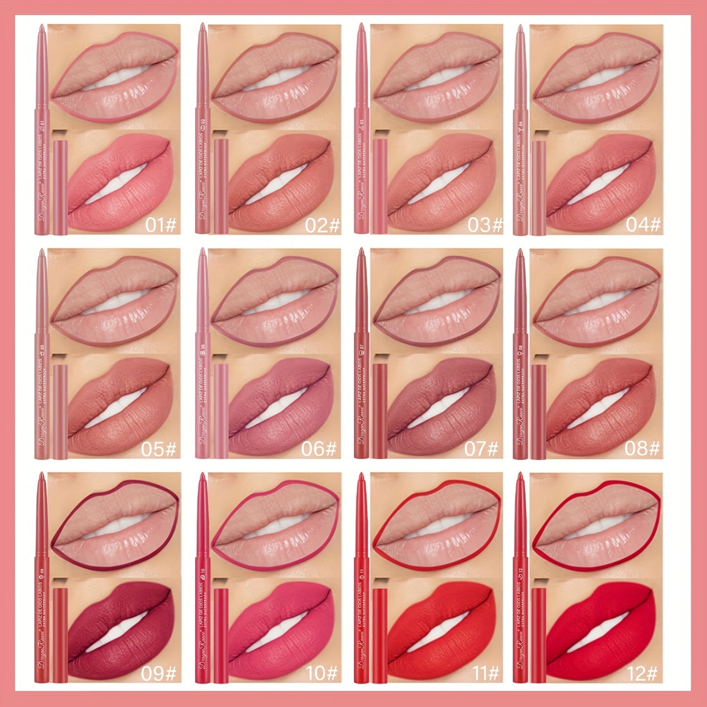 Vibrant Velvet Lip Liner Set - LIPOXI