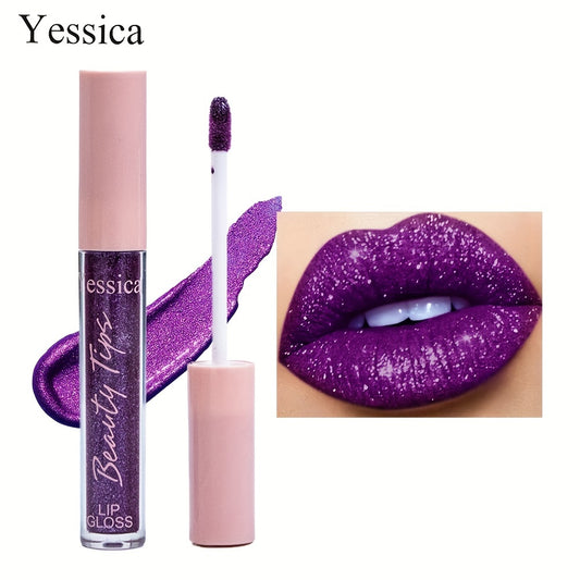 Yessica Glitter Purple Lip Gloss - LIPOXI