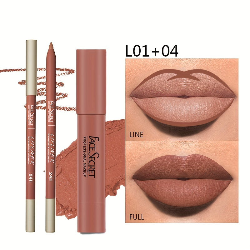 6-Color Lip Liner & Gloss Set - LIPOXI