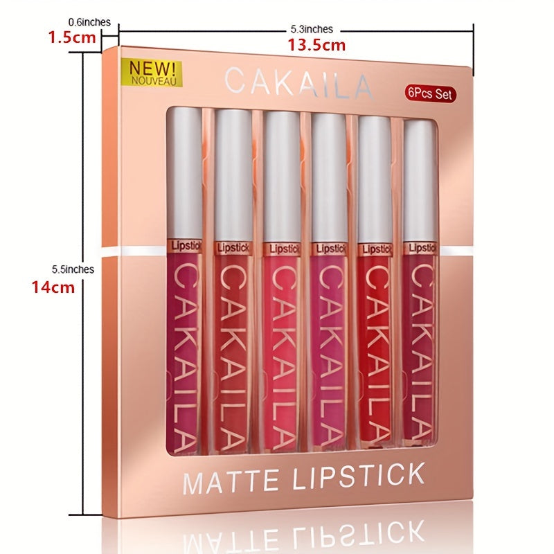 6Pcs Long-Lasting Matte Liquid Lipstick Set - LIPOXI