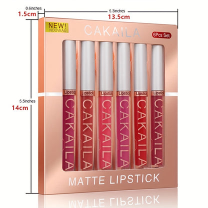 6Pcs Long-Lasting Matte Liquid Lipstick Set - LIPOXI