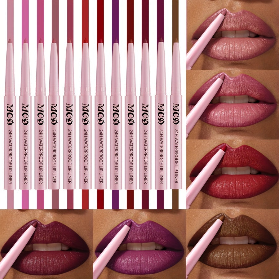 MCD Waterproof Lip Liner Crayon Set - LIPOXI