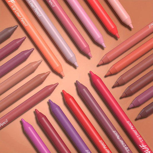 Berry Bliss: 12-Piece Waterproof Lip Liner Set - LIPOXI