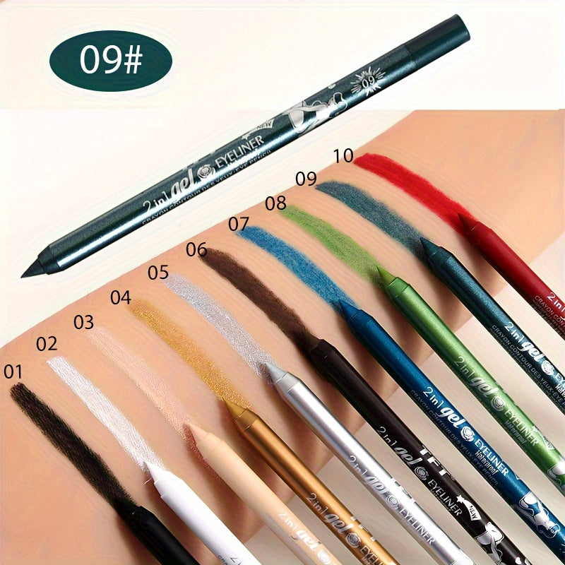 Vibrant 10-Color Eyeliner Set - LIPOXI