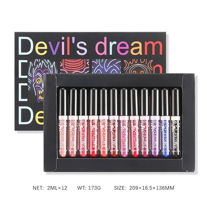12 Vibrant Glitter Lip Gloss Collection - LIPOXI