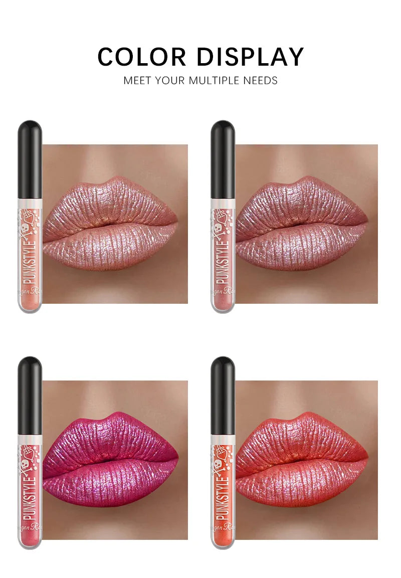 12 Vibrant Glitter Lip Gloss Collection - LIPOXI