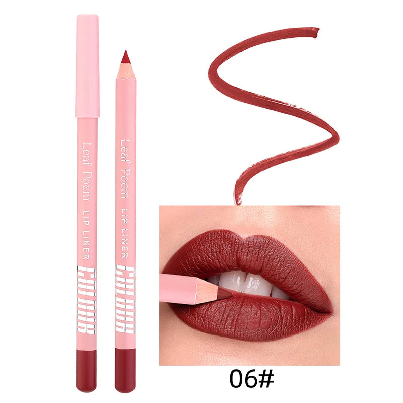 12Color Matte Lipliner Pencil - LIPOXI