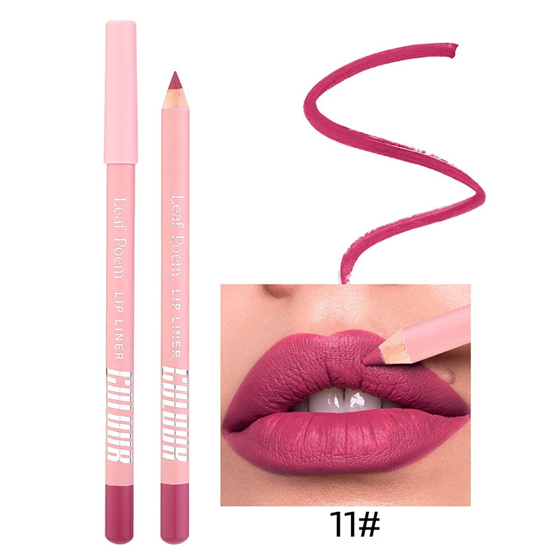 12Color Matte Lipliner Pencil - LIPOXI