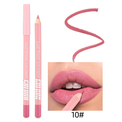 12Color Matte Lipliner Pencil - LIPOXI