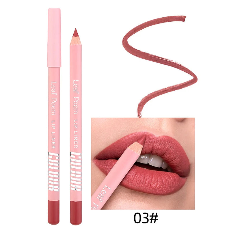 12Color Matte Lipliner Pencil - LIPOXI