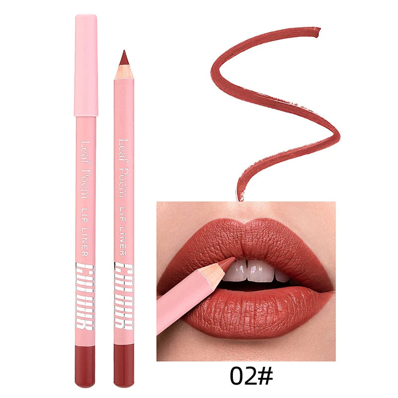 12Color Matte Lipliner Pencil - LIPOXI