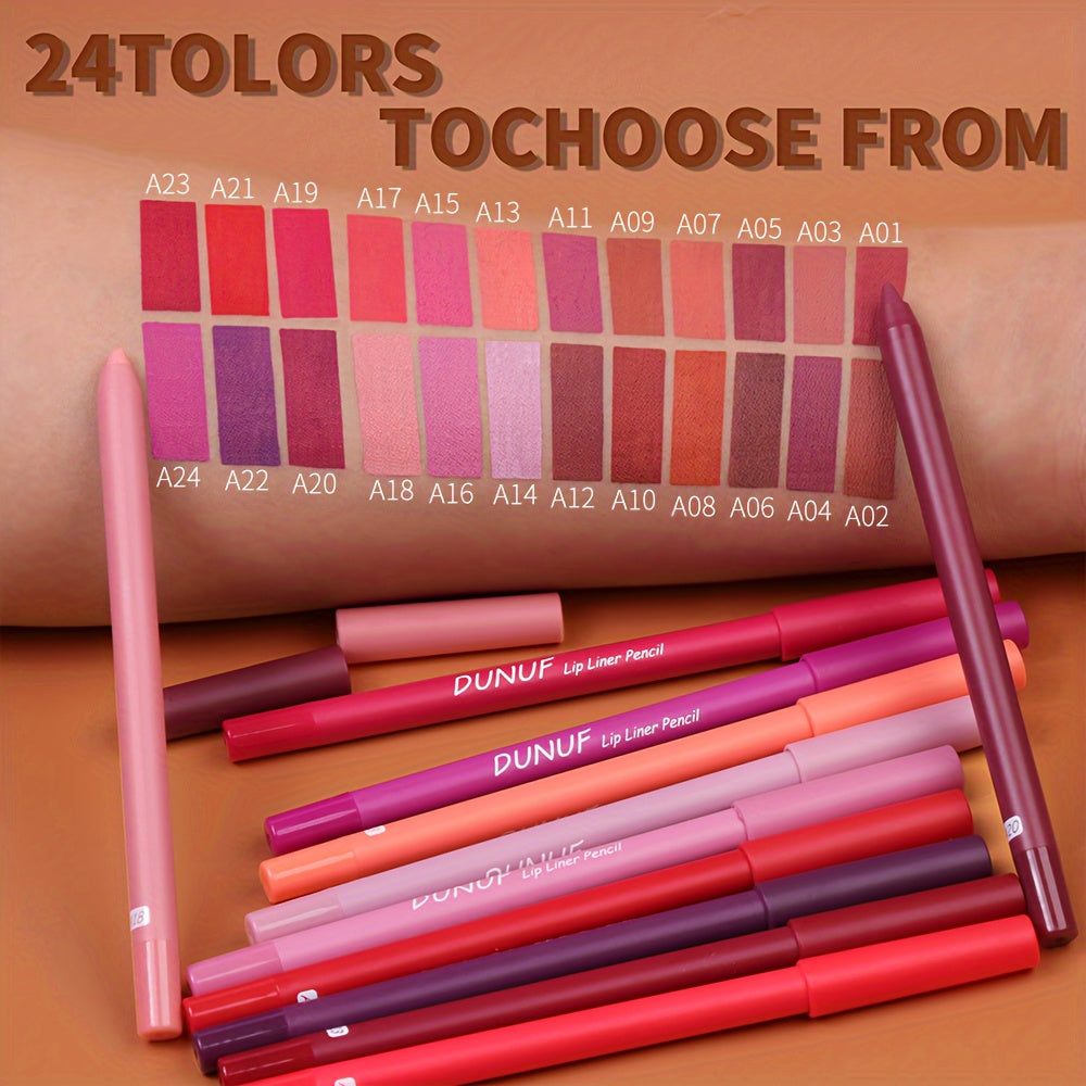 Berry Bliss: 12-Piece Waterproof Lip Liner Set - LIPOXI