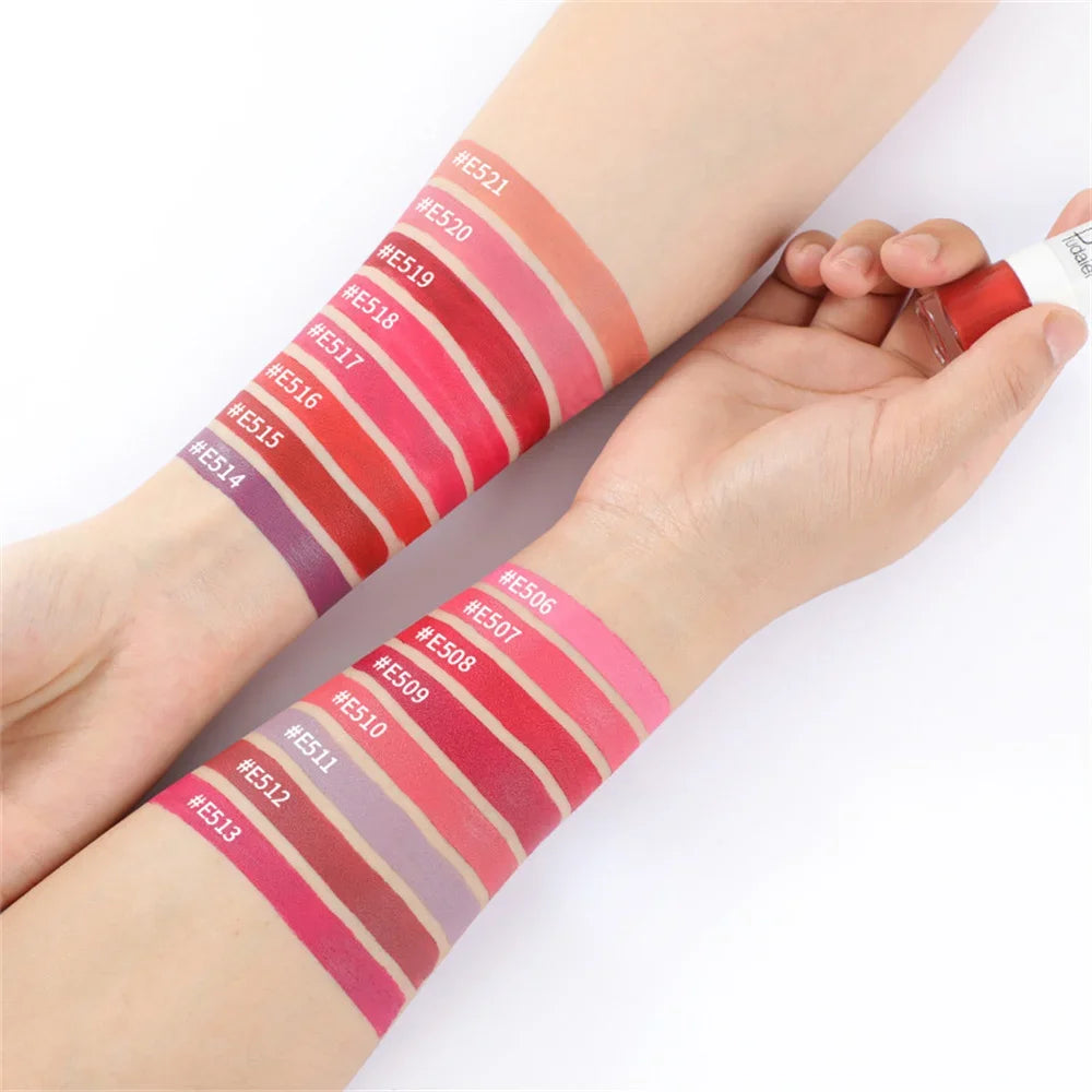 16 Colors Lip Gloss Sexy Pink Liquid Lipstick Long Lasting Velvet Tint - LIPOXI