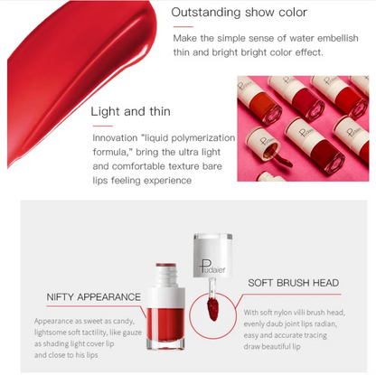 16 Colors Lip Gloss Sexy Pink Liquid Lipstick Long Lasting Velvet Tint - LIPOXI