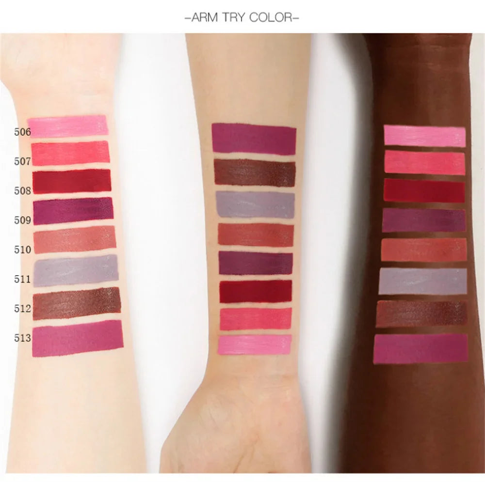 16 Colors Lip Gloss Sexy Pink Liquid Lipstick Long Lasting Velvet Tint - LIPOXI
