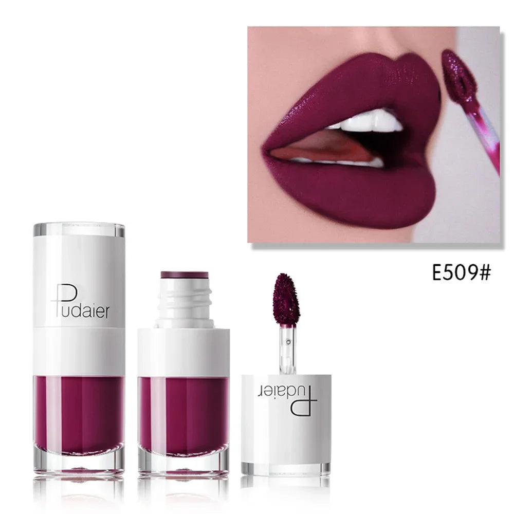 16 Colors Lip Gloss Sexy Pink Liquid Lipstick Long Lasting Velvet Tint - LIPOXI