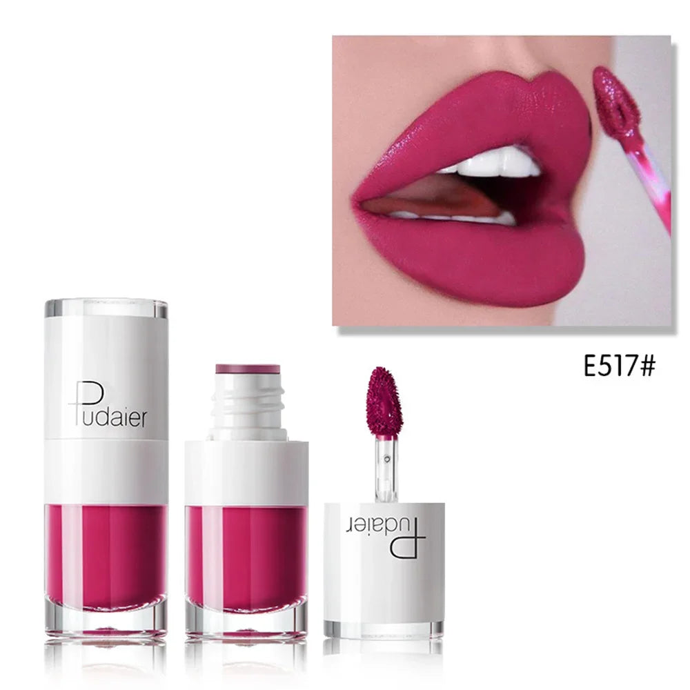 16 Colors Lip Gloss Sexy Pink Liquid Lipstick Long Lasting Velvet Tint - LIPOXI