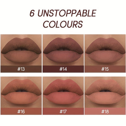 Velvet Kiss: 6 Color Matte Lipstick & Liner Set - LIPOXI