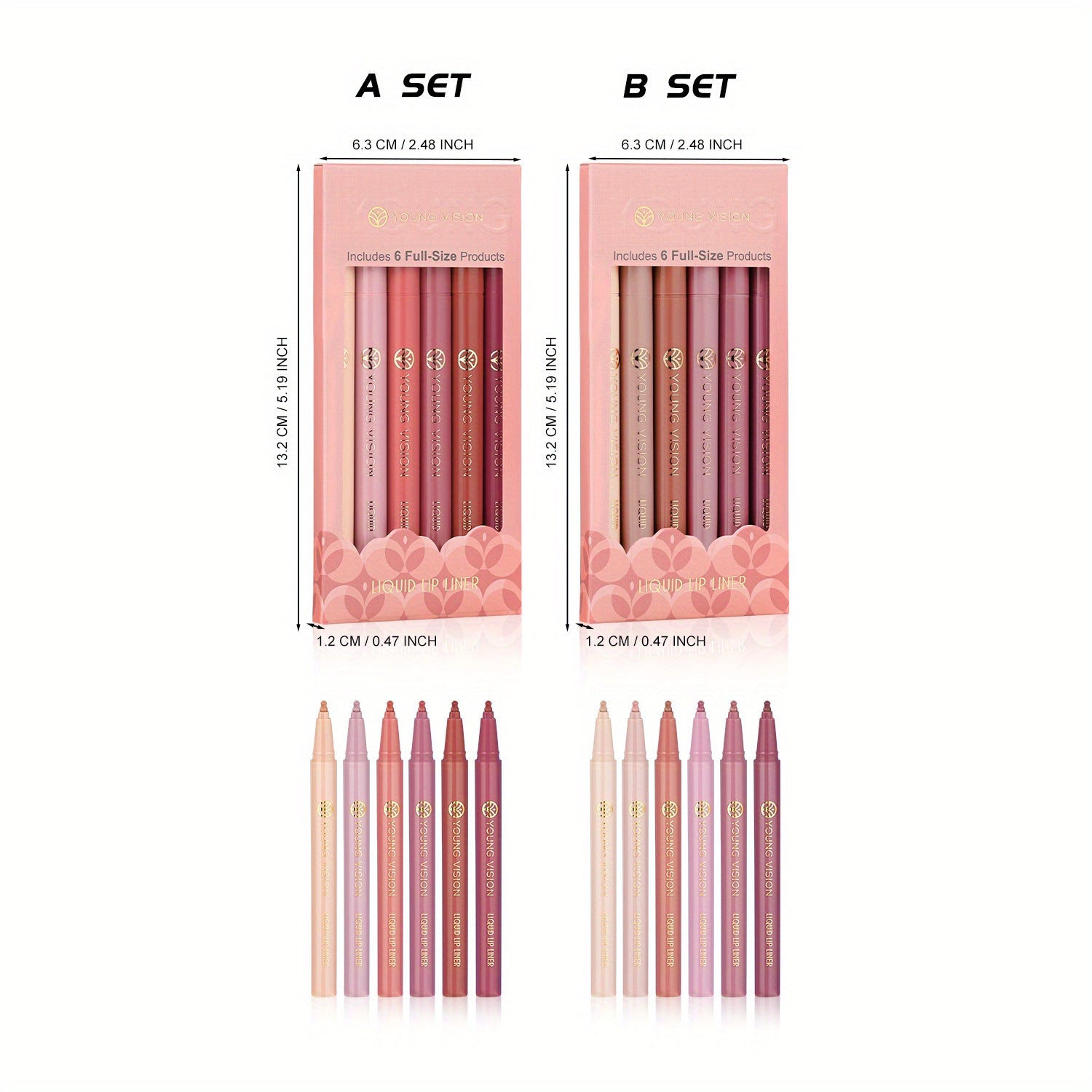 6-Piece Lipstick & Lipliner Set - LIPOXI