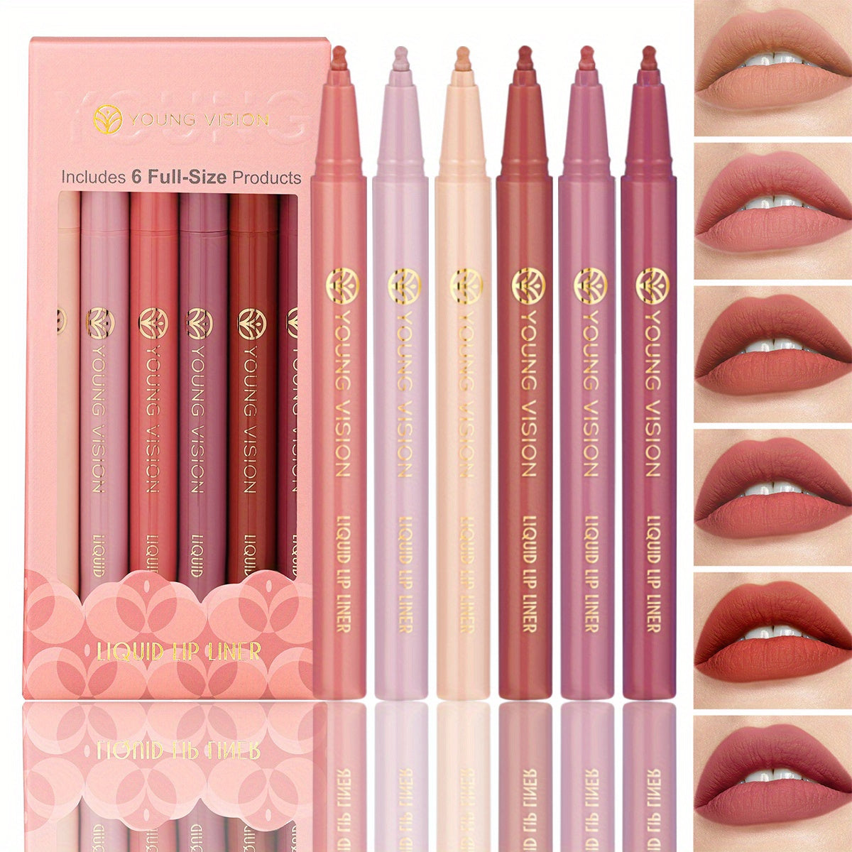 6-Piece Lipstick & Lipliner Set - LIPOXI