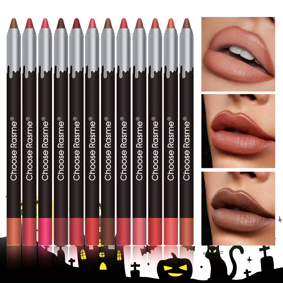 Vibrant 12pcs Lip Liner & Foam Pen Set - LIPOXI