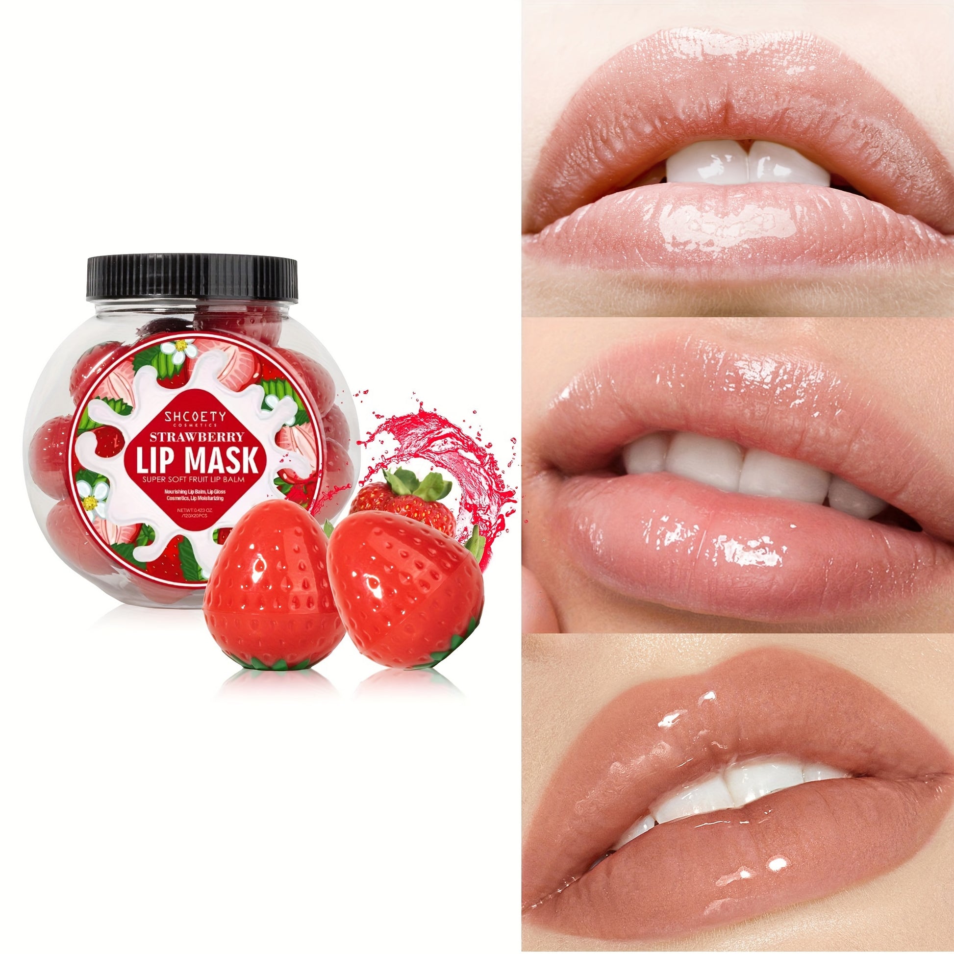 20pcs Strawberry Lip Balm Set - LIPOXI