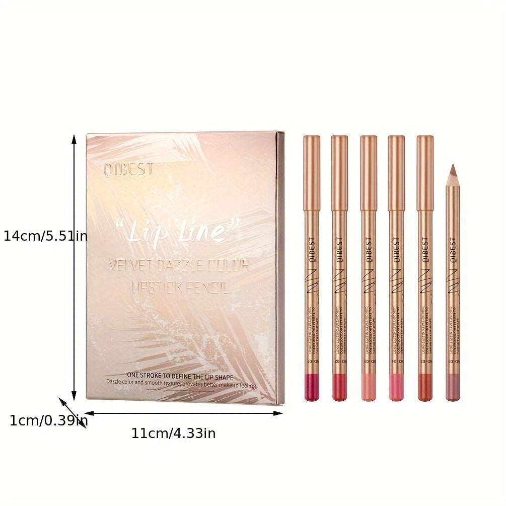 QIBEST 12-Color Lip Liner Set - LIPOXI