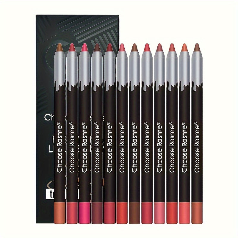 Vibrant 12pcs Lip Liner & Foam Pen Set - LIPOXI