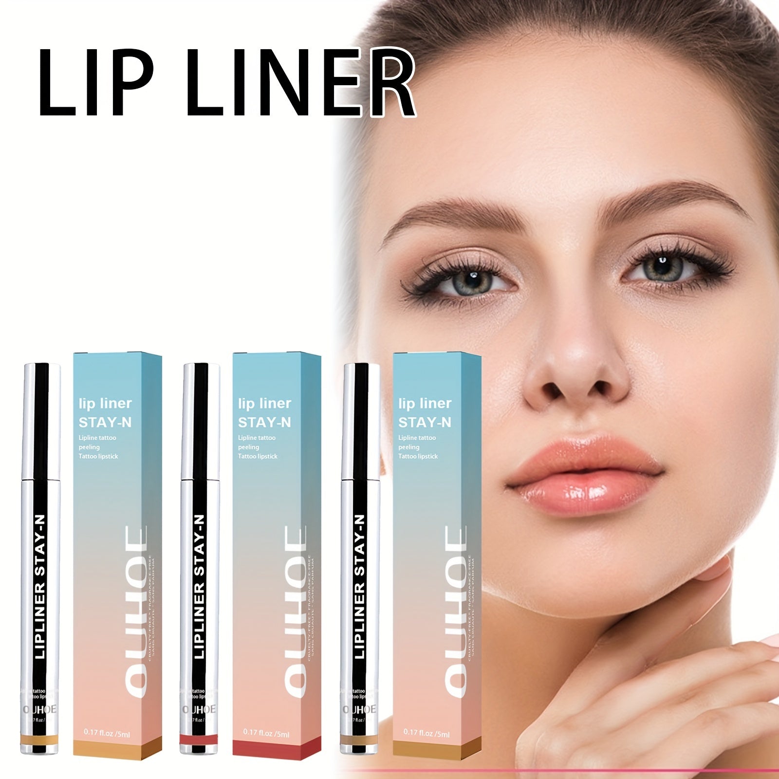 Lip Liner Magic: 3 Pack Peel Off Tattoo Stains - LIPOXI