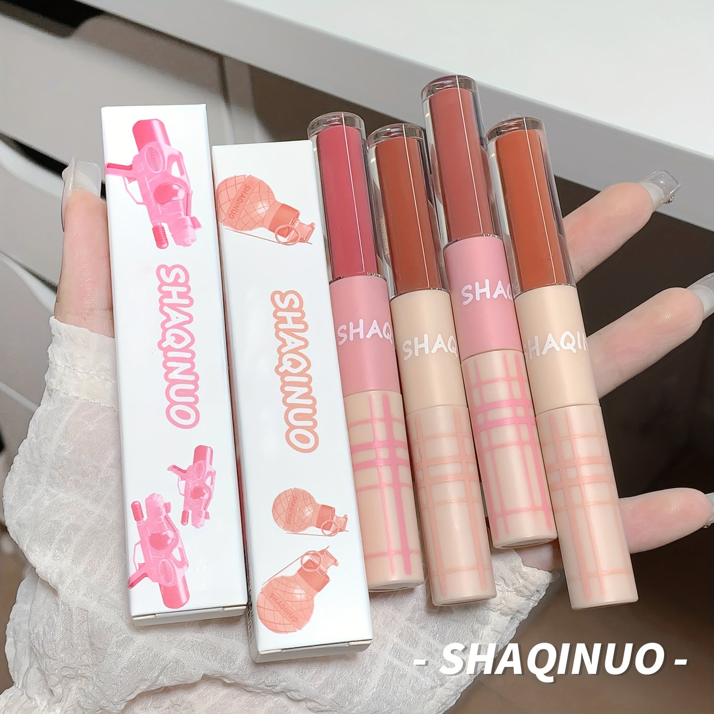 SHAQINUO Double-Headed Lip Glaze - LIPOXI