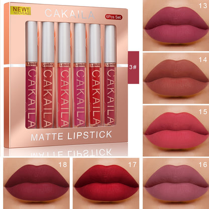 6Pcs Long-Lasting Matte Liquid Lipstick Set - LIPOXI